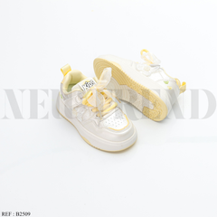 Baskets Fille B2509 White/Yellow