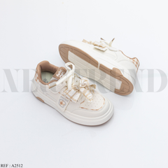 Baskets Fille A2512 White/Khaki