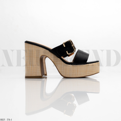 Mules à plateforme TS-1 Black