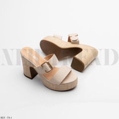 Mules à plateforme TS-1 Beige