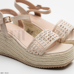 Sandales à plateforme TS-21 Beige