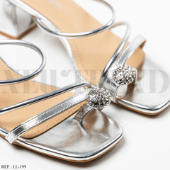 Mules à plateforme LL-199 Silver
