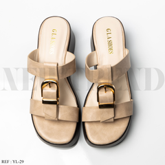 Mules Compensées YL-29 Beige
