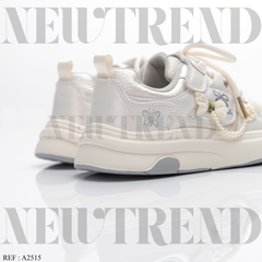 Baskets Fille A2515 White/Silver