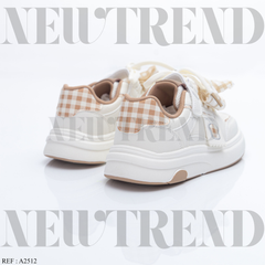 Baskets Fille A2512 White/Khaki