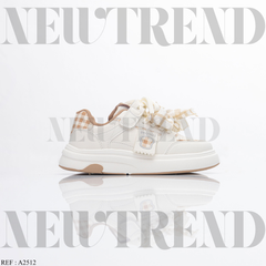 Baskets Fille A2512 White/Khaki