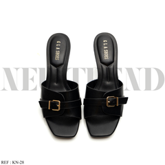 Mules à talon KN-28 Black