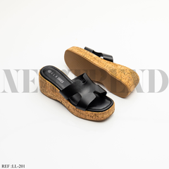 Mules Compensées LL-201 Black