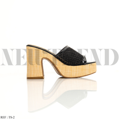 Mules à plateforme TS-2 Black