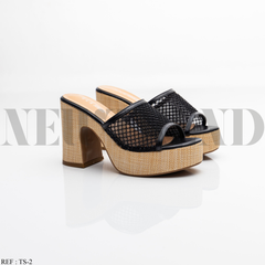 Mules à plateforme TS-2 Black