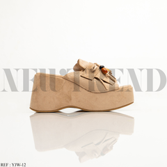 Mules Compensées YJW-12 Beige