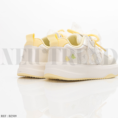 Baskets Fille B2509 White/Yellow