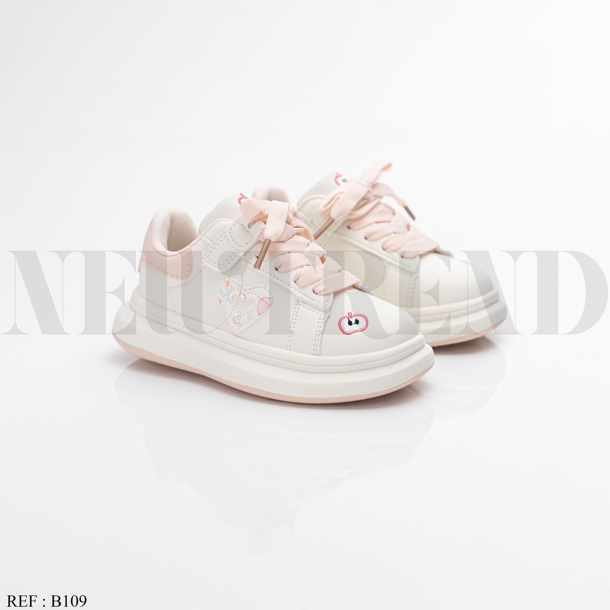 Baskets Fille B109 White/Pink