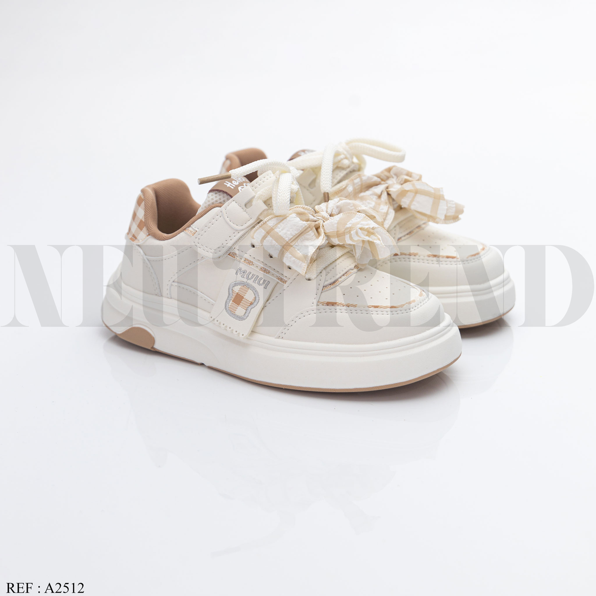 Baskets Fille A2512 White/Khaki