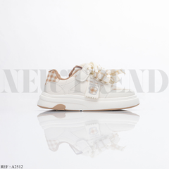 Baskets Fille A2512 White/Khaki
