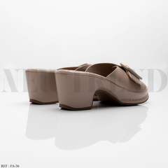 Mules à plateforme FA-36 DK Beige