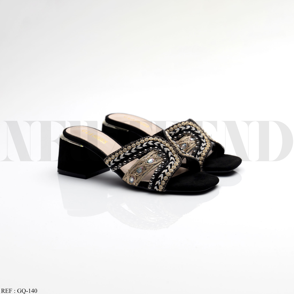Mules à plateforme GQ-140 Black