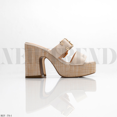 Mules à plateforme TS-1 Beige