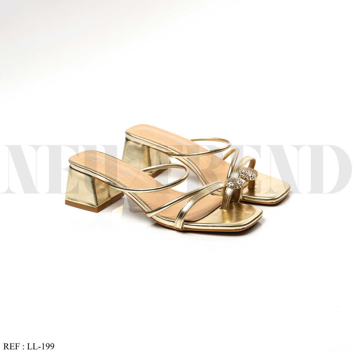 Mules à plateforme LL-199 Gold