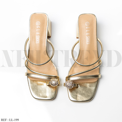 Mules à plateforme LL-199 Gold