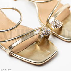 Mules à plateforme LL-199 Gold