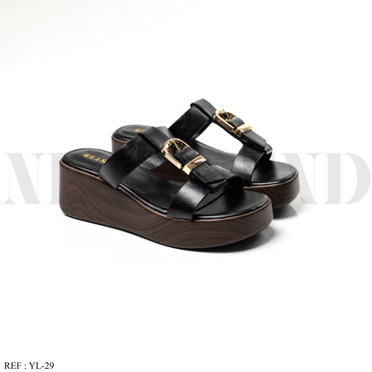 Mules Compensées YL-29 Black