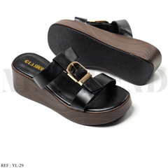 Mules Compensées YL-29 Black