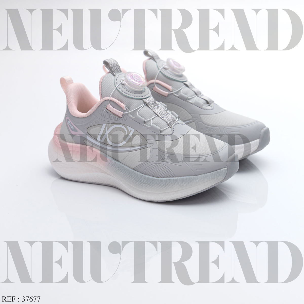 Baskets Fille 37677 Grey/Pink