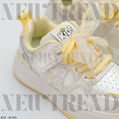 Baskets Fille B2509 White/Yellow