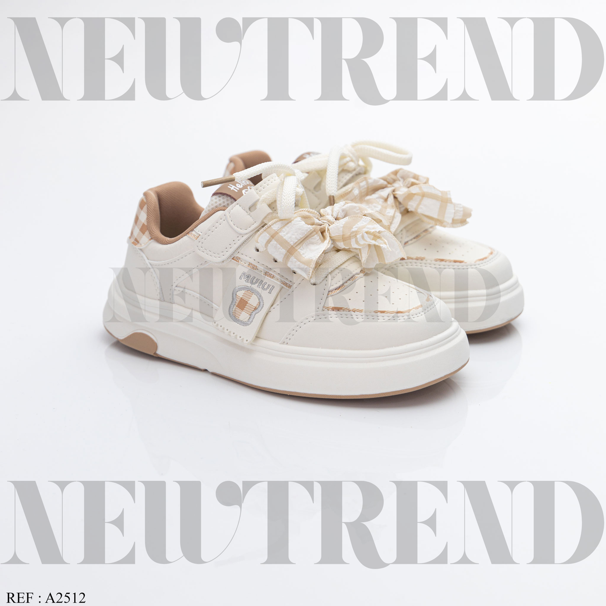 Baskets Fille A2512 White/Khaki