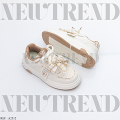 Baskets Fille A2512 White/Khaki