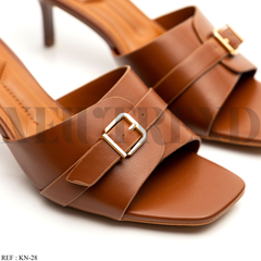 Mules à talon KN-28 Brown