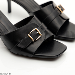 Mules à talon KN-28 Black