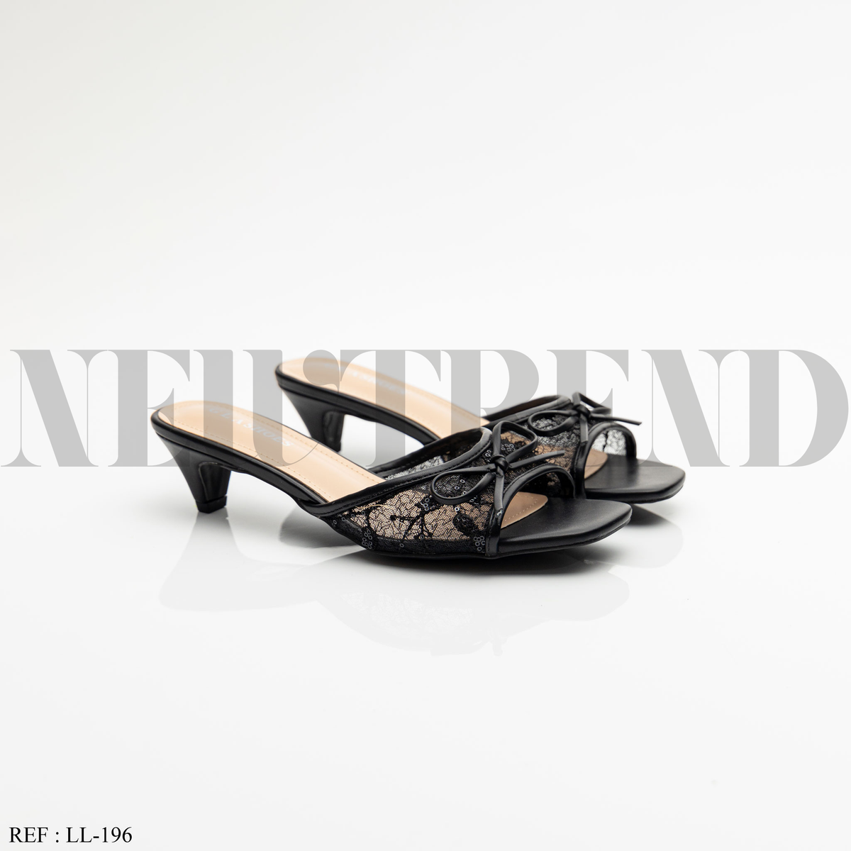 Mules à talon LL-196 Black