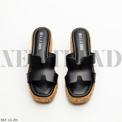 Mules Compensées LL-201 Black