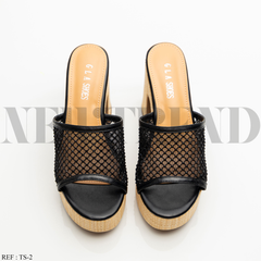 Mules à plateforme TS-2 Black
