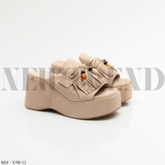 Mules Compensées YJW-12 Beige