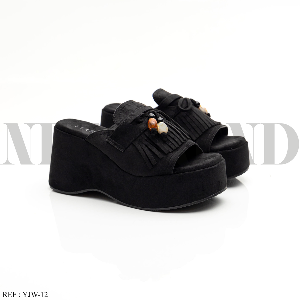 Mules Compensées YJW-12 Black