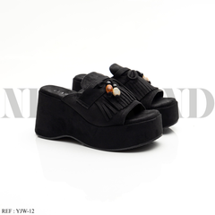Mules Compensées YJW-12 Black