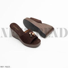 Mules Compensées YQ-22 Coffe