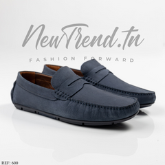Golden Shoes 600 Cuir Bleu