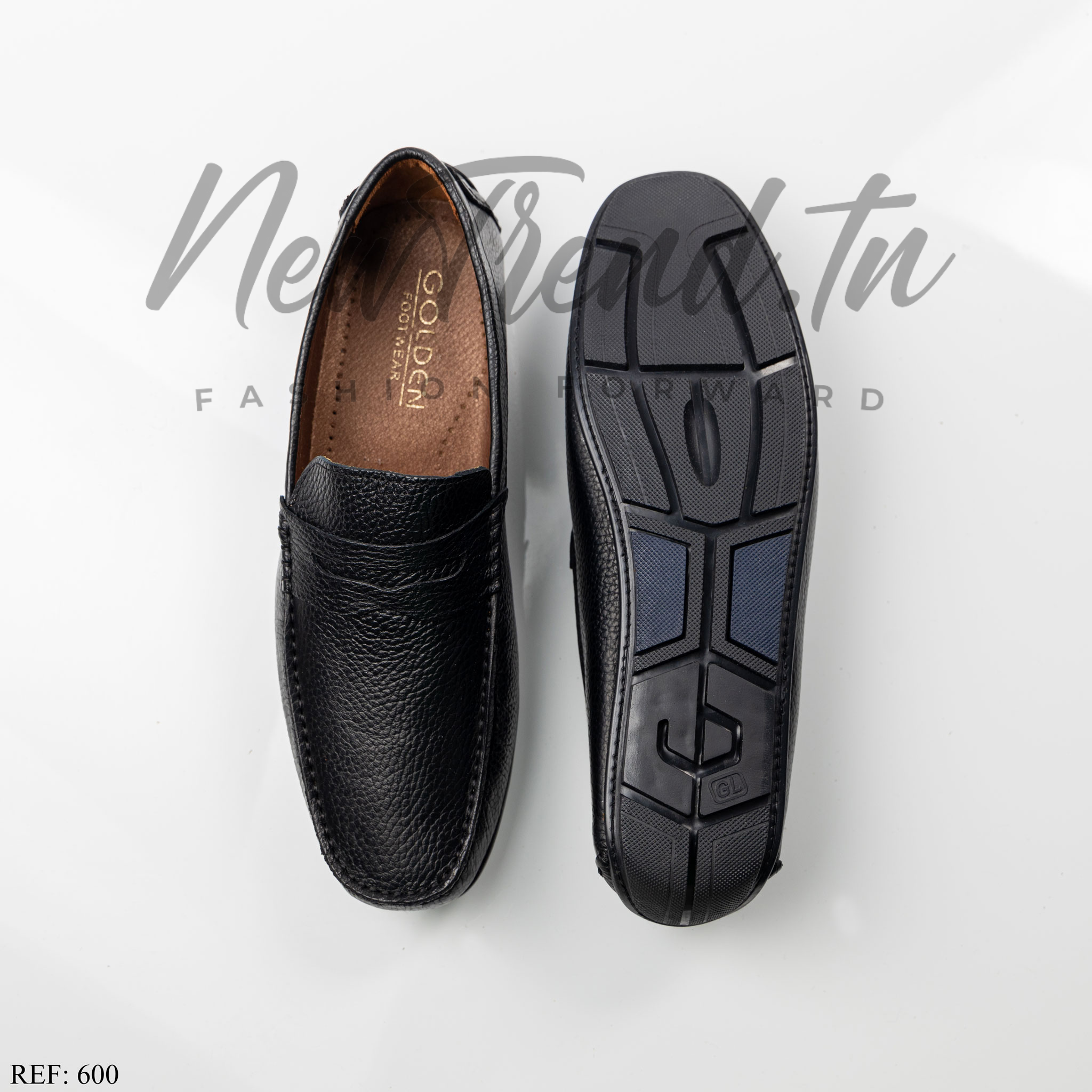Golden Shoes 600 Cuir Noir