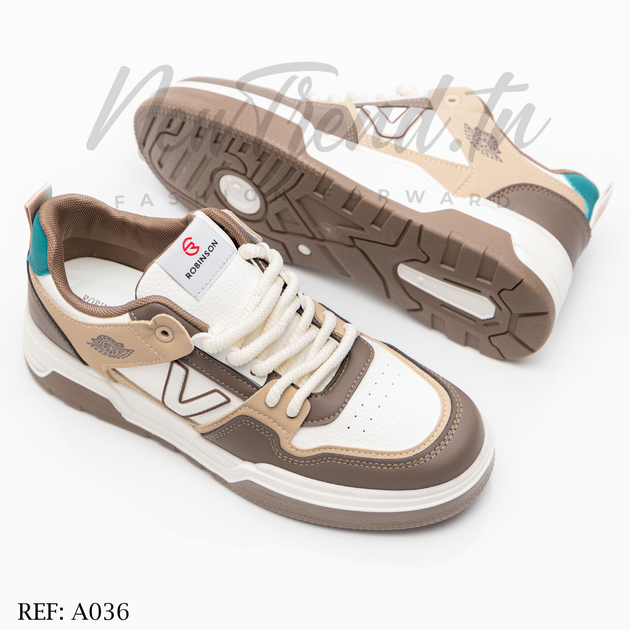 Robinson Homme A036 White/Khaki