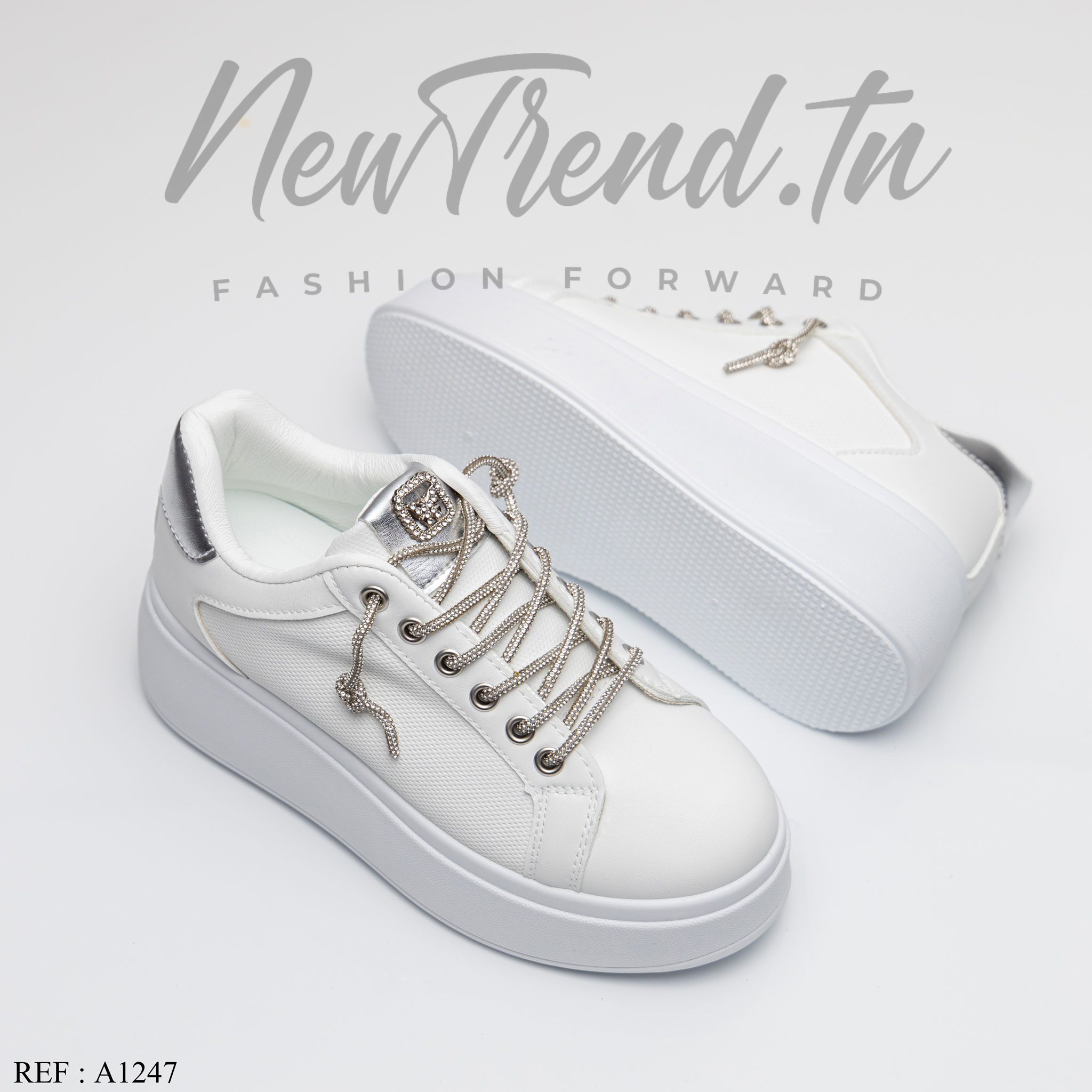 GLA Femme A1247 White/Silver
