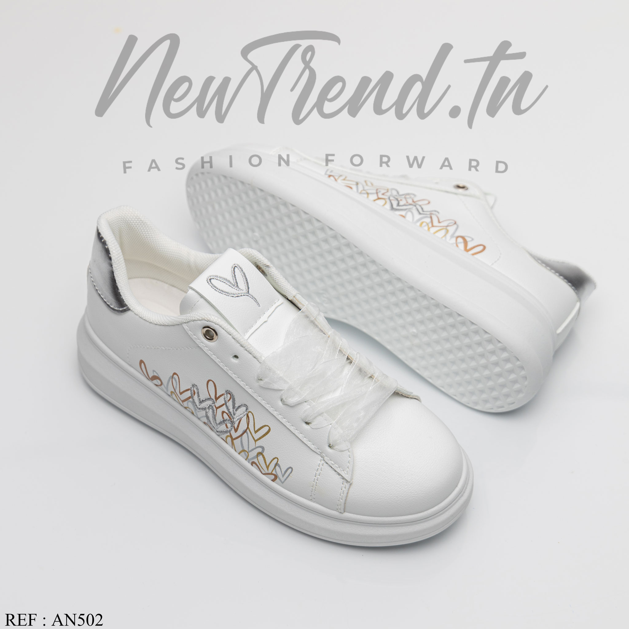 Seline Femme AN502 White/Silver