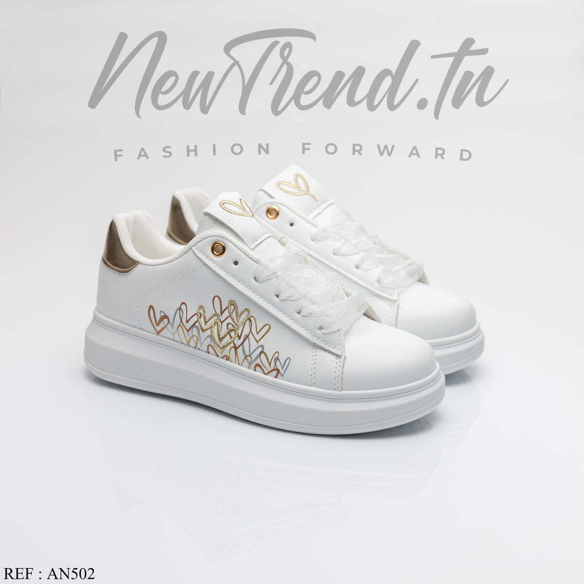 Seline Femme AN502 White/Gold