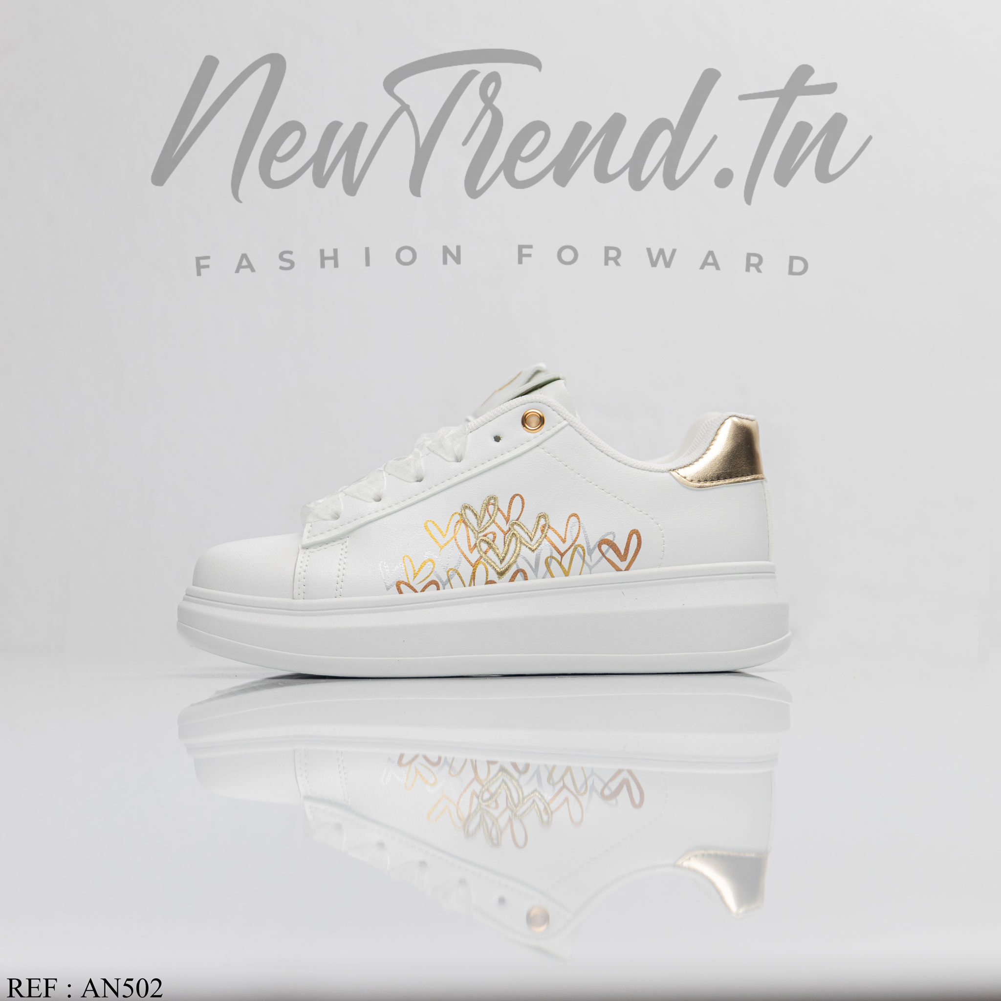 Seline Femme AN502 White/Gold